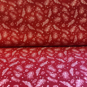 bomull poplin - branches red