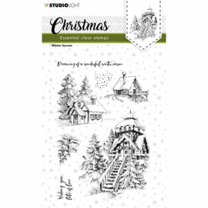Studio Light Christmas Essentials Stamp – Winter houses 244