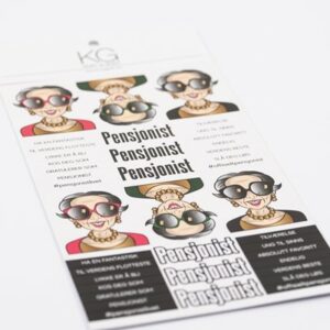 Stickers Pensjonist Dame