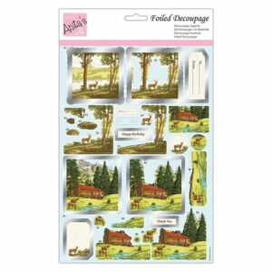 Foiled Decoupage Deer Valley