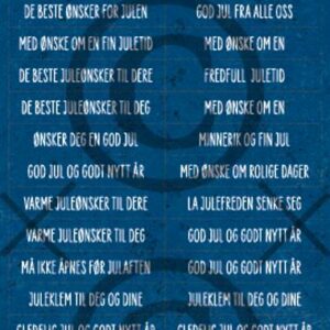 Klistremerker - Julefred, blå