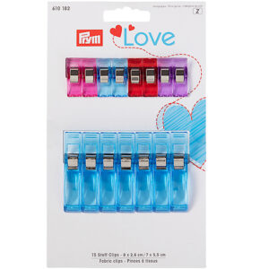 Prym Love – 15 Stoffklips – 2,6cm / 5,5cm