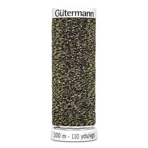 Gütermann Sparkly Effect 100m – 9924 sort/gull