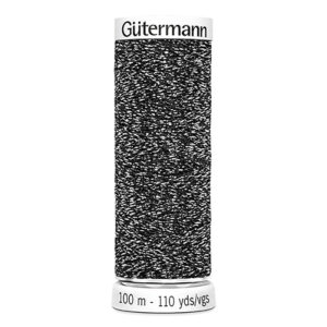 Gütermann Sparkly Effect 100m – 9941 sort/sølv