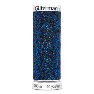 Gütermann Sparkly Effect 100m – 9913 sort/blå