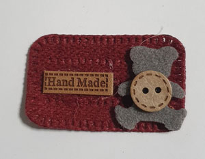 Merkelapp 0501070 45mm 50 Mørk rød