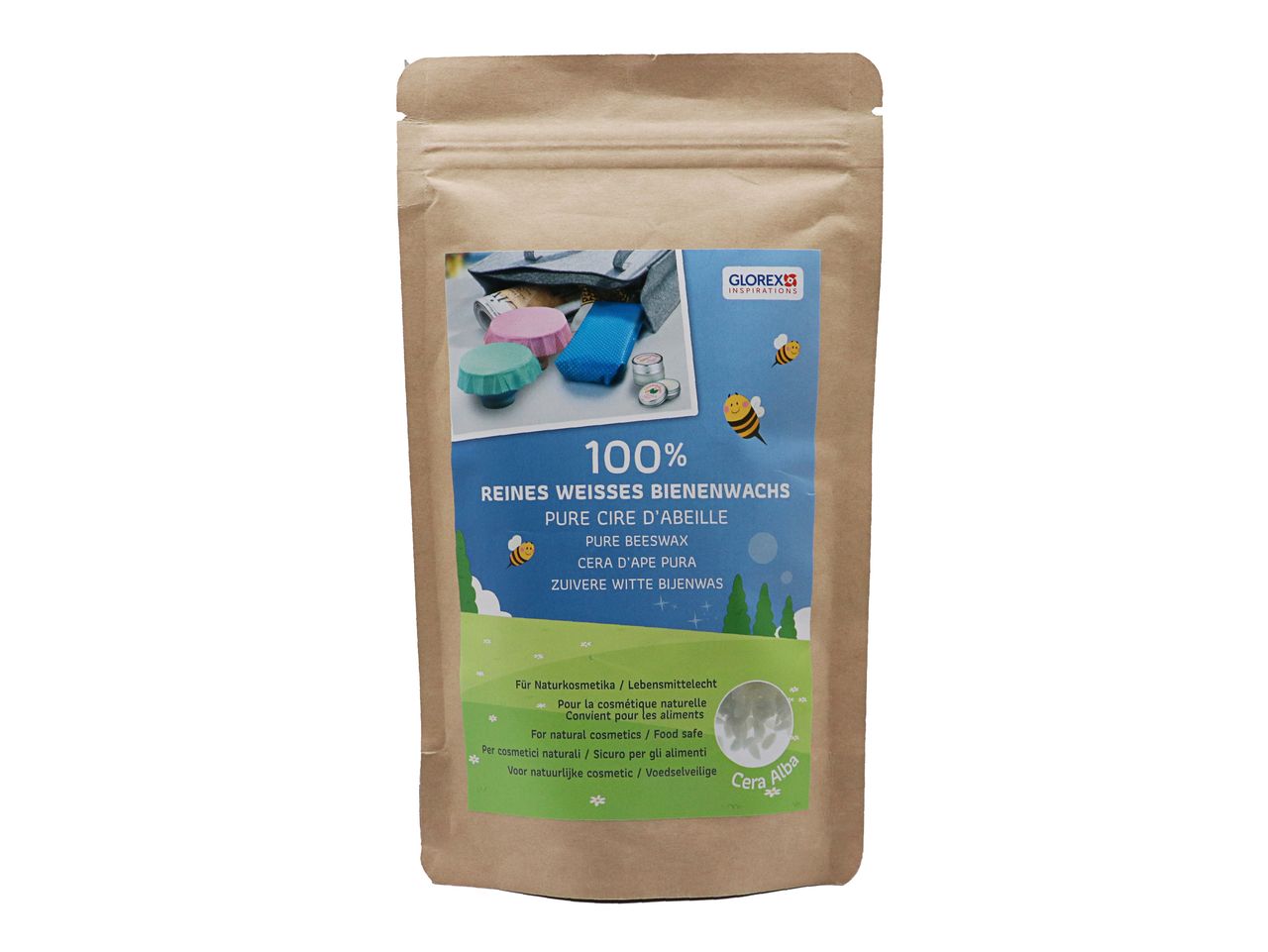 Glorex 100% pure white beeswax cera alba 500g