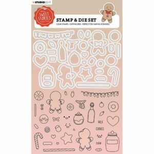 Studio Light Sweet Stories Stamp & Die – Gingerbread 50
