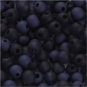 Plastperler 6mm, blå, 40g