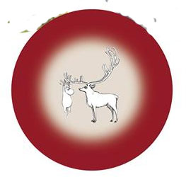 Mummi dekorasjonskuler metall - mummi med reinsdyr