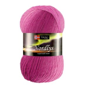 Viking Garn Nordlys - 963 multi hvit/rosa