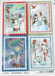 Ciao Bella Rice Paper A4 - northern lights stamps