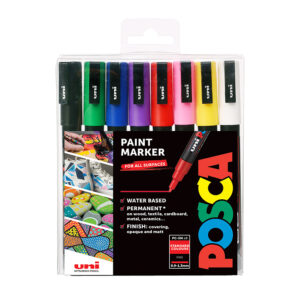 Uni POSCA PC-3M – Fine 0,9-1,3mm – Sett Standard 8stk