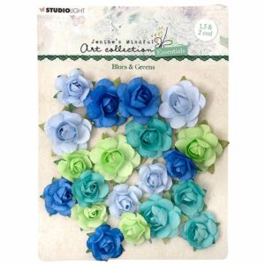 Studio Light JMA Essentials Paper Flowers – Blues & Greens