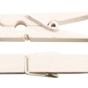 Klype hvit 3,5cm tre Pose: s/24 stk