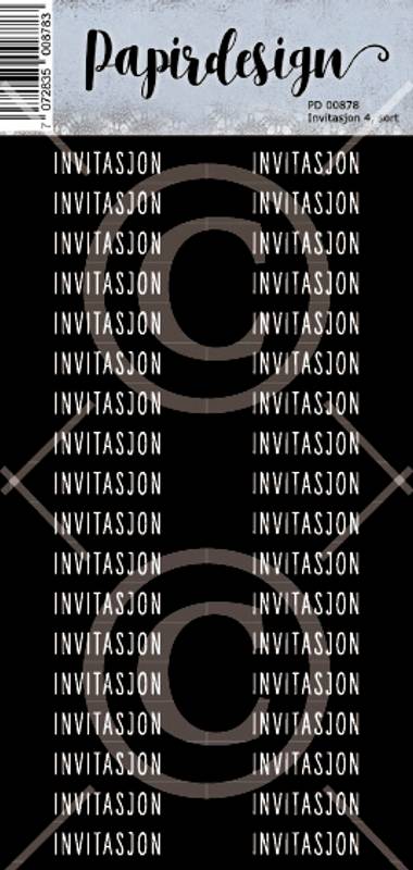 Klistremerker - invitasjon 4, sort