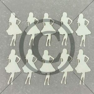 Utklipp - dame, krem