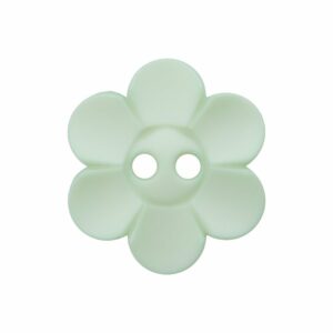 Knapp 454180 – 2-hulls BLOMST 20mm – 24 Lys grønn