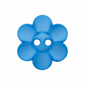 Knapp 454180 – 2-hulls BLOMST 20mm – 66 Blå