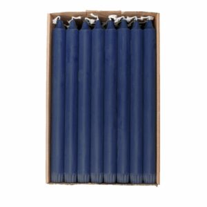 Økologisk kronelys 100% stearin 2,2x28cm navy 1stk