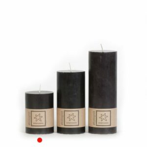 Økologisk kubbelys 100% stearin 7x10 black