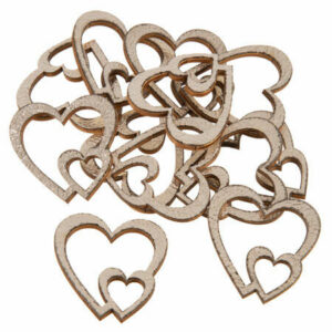 Dekor Hjerte tre dobbelt sølv 3,7cm s/12