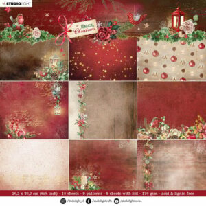 Studiolight Magical Christmas 8x8 Inch Paper Pad Backgrounds