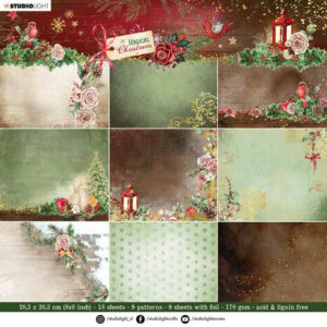 Studiolight Magical Christmas 8x8 Inch Paper Pad Backgrounds
