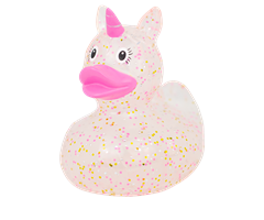 Badeand, Enhjørning, rosa glitter