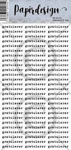 Klistremerker - gratulerer 9 hvit