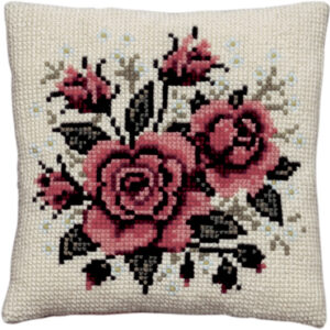 Broderisett - Pute med roser