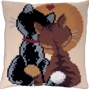 Broderisett - Pute med katter