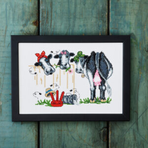 Broderisett - undrende kuer