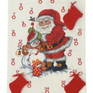 Broderisett - kalender nisse og snømann