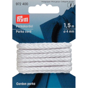 Prym Anorakksnor 4mm 1,5meter – Hvit