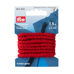 Prym Anorakksnor 4mm 1,5meter – Rød