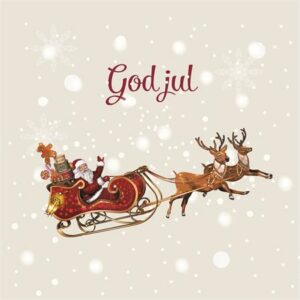 Serviett JUL God Jul Nisseslede
