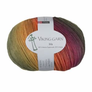 Viking Garn Viking Iris - 458 multi orange/grønn