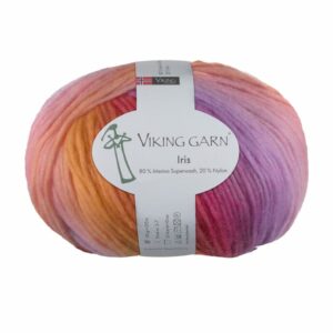 Viking Garn Viking Iris - 468 multi gul/cerise