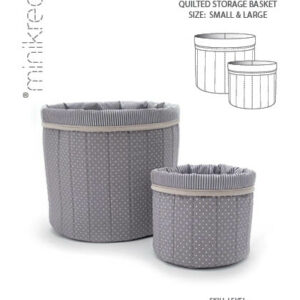 Minikrea papirmønster - Quiltet Opbevaringskurv