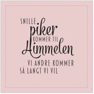 Serviett Snille piker til himmelen