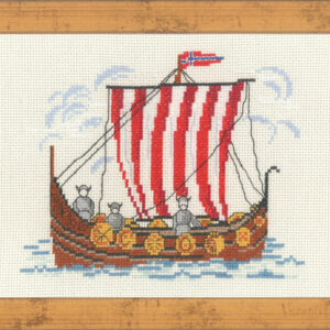 Broderisett - vikingeskip