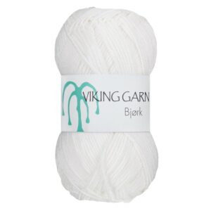 Viking Garn Bjørk - 500 hvit