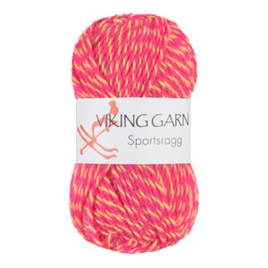 Viking Garn Sportsragg - 557 Multi rosa/gul