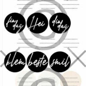 Klistremerker - runde 2, sort