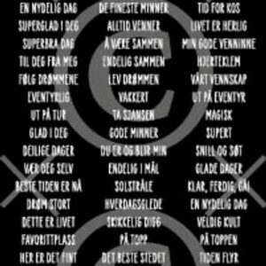 Klistremerker - små ord 5, sort