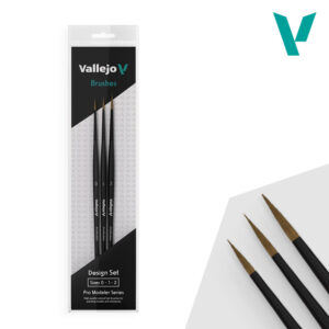 Vallejo Brush design set natural hair (sizes 0, 1, 2)