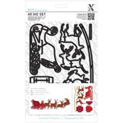 A5 die set reindeer and sleigh