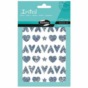 Initial Klistremerker – Hjerter/stjerner