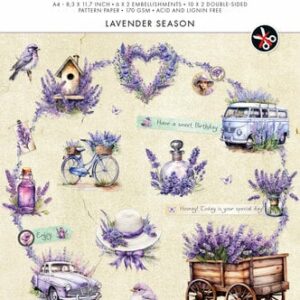 Studio Light Lavender Season A4 Die-Cut Designer Paper Pad